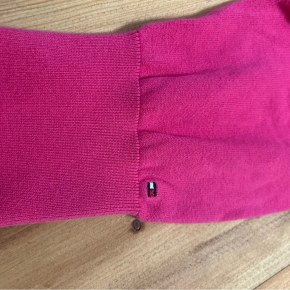 Vintage Tommy Hilfiger Heart Sweater Crew Neck Pink Sz Large - Picture 7 of 10